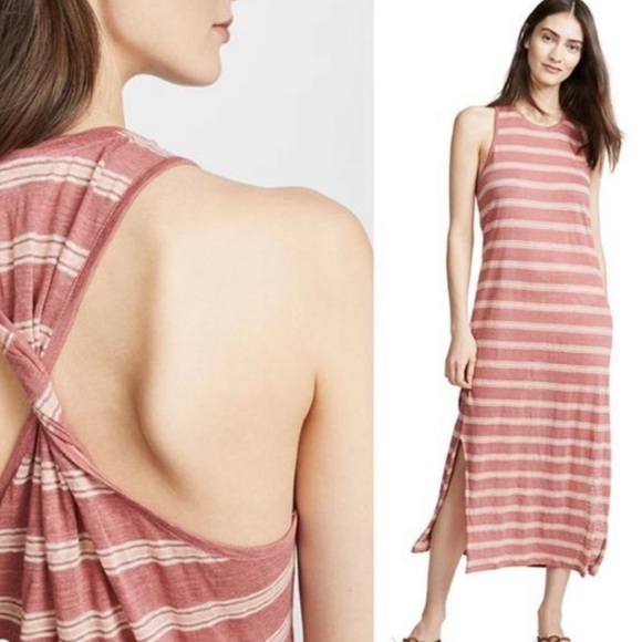 NWT JOIE Brellen 100% Linen Twist Back Midi Dress, Size XS - Picture 4 of 11